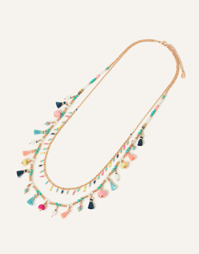 Layered Tassel Necklace, , large