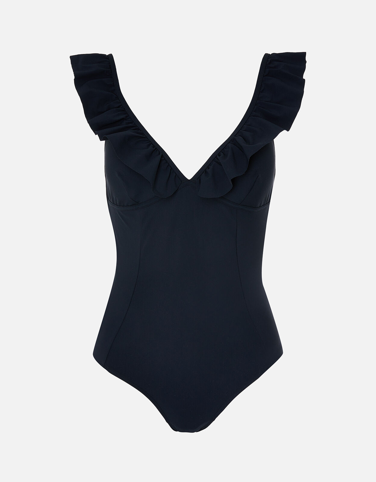 Frill Strap Support Swimsuit Black Swimsuits Accessorize UK