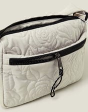 Floral Quilted Camera Bag, Cream (CREAM), large