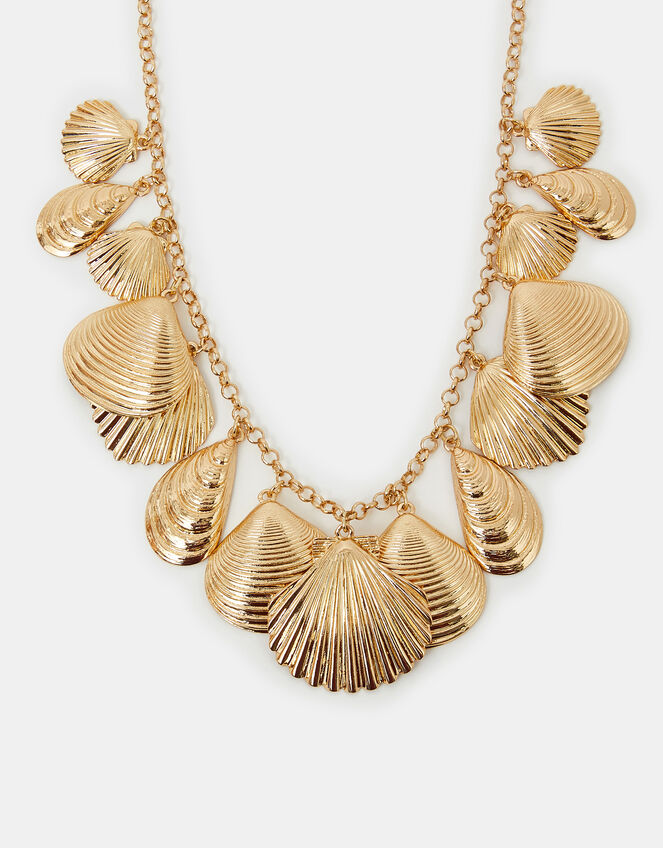 Shell Charm Necklace Gold, , large