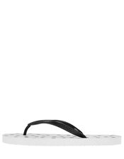 EVA Polka Dot Print Flip Flops, White (WHITE), large