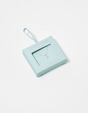 Sterling Silver Sparkle Initial Necklace - L, , large