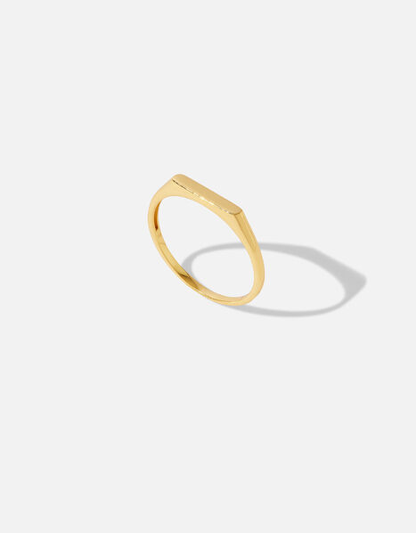 Gold Vermeil Signet Ring Gold, Gold (GOLD), large