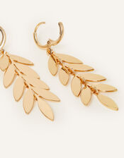 Leaf Long Drop Earrings, , large