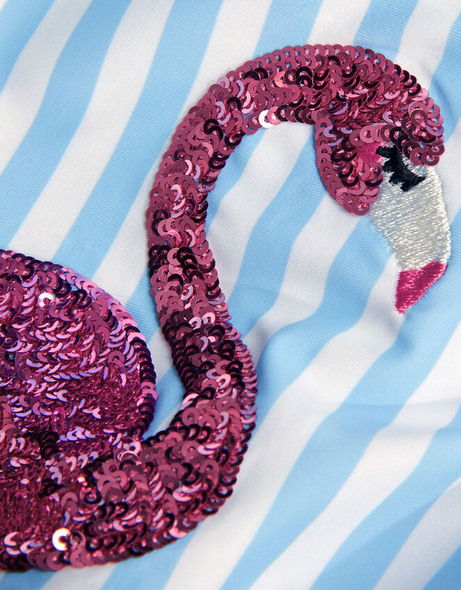 Girls Flamingo Embellished Swimsuit, Multi (PASTEL MULTI), large