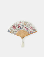 Floral Print Foldable Fan, , large