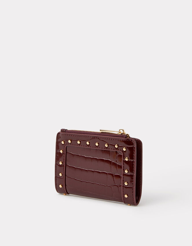 Patent Croc Stud Purse, , large