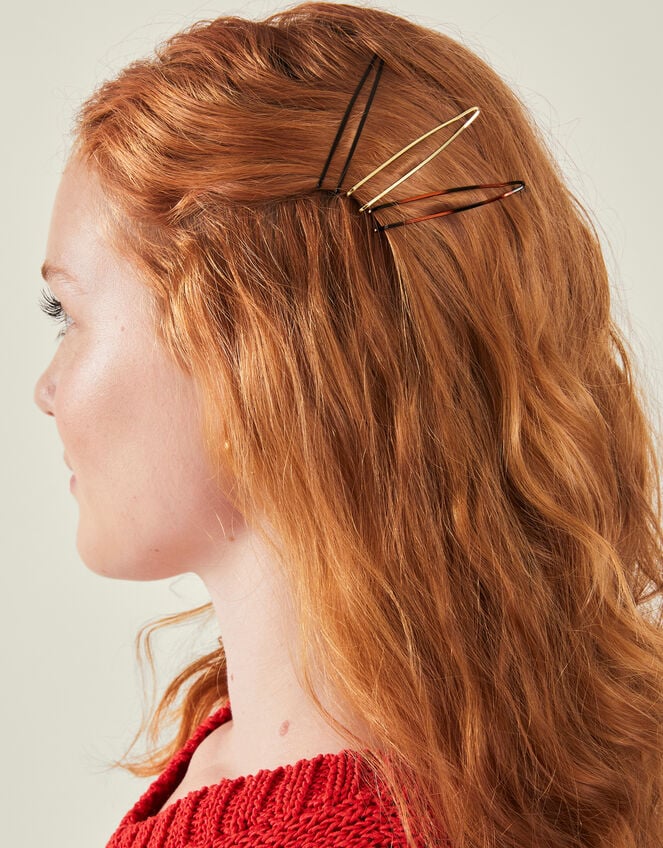 6-Pack Mix Metal Hair Slides, , large