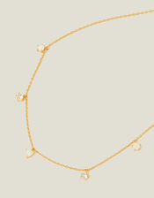 14ct Gold-Plated Opal Station Necklace, , large