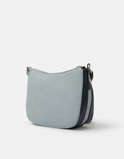 Colour Block Crossbody Bag, Blue (BLUE), large