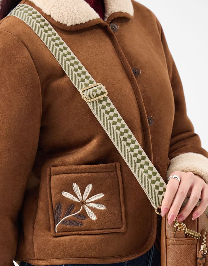 Checkerboard Stripe Bag Strap, , large