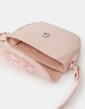 Girls Glitter Appliqu&eacute; Floral Bag, , large