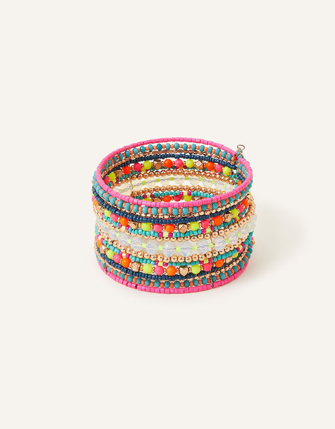 Statement Beaded Cuff Bracelet, , large