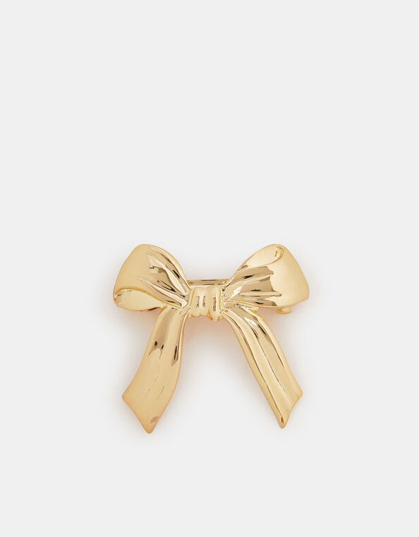 Metal Bow Barrette Hair Clip, , large