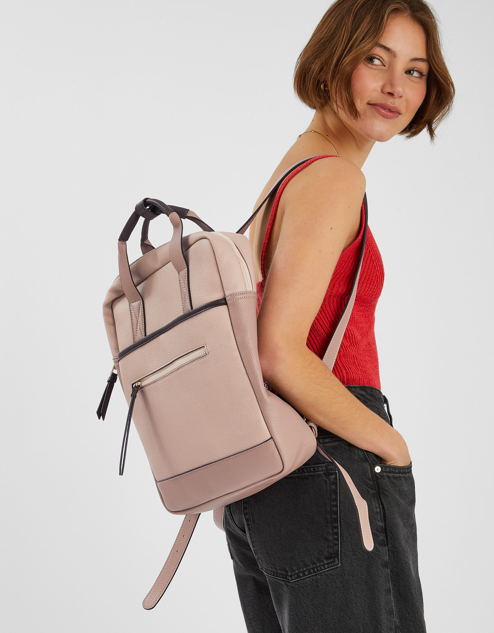 Pocket Top Handle Backpack | Backpacks | Accessorize Global