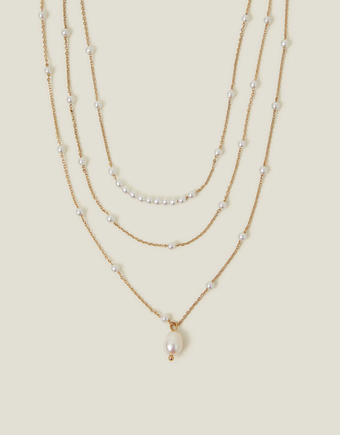 Adorned Pearl Station Necklace