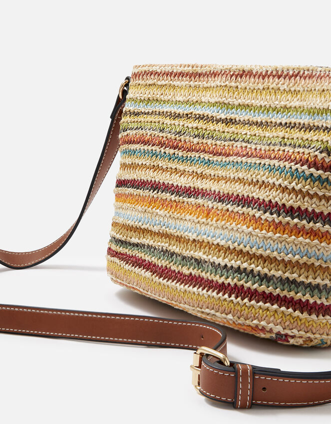 Stripe Weave Cross-Body Bag, , large