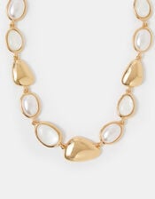 Pearl Stone Collar Necklace, , large
