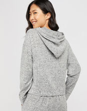 Grey Marl Zip Hoody, Grey (GREY), large
