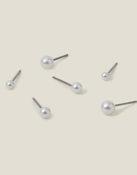 3-Pack Pearly Studs, , large