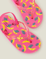 Girls Banana Flip Flops, Pink (PINK), large
