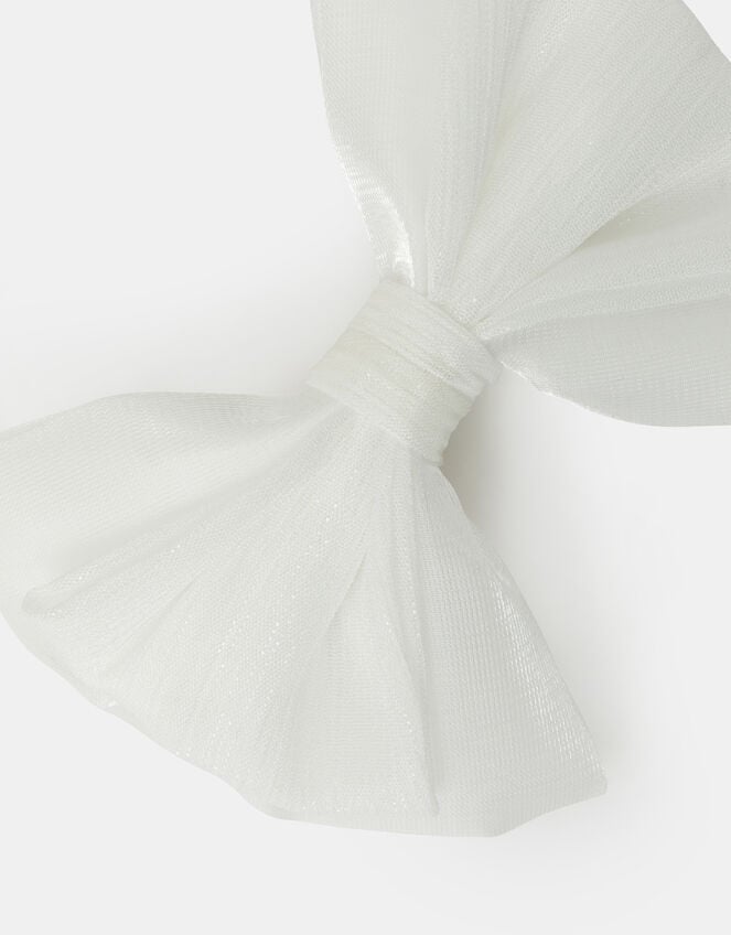 Girls Shimmer Bow Hair Barrette, , large