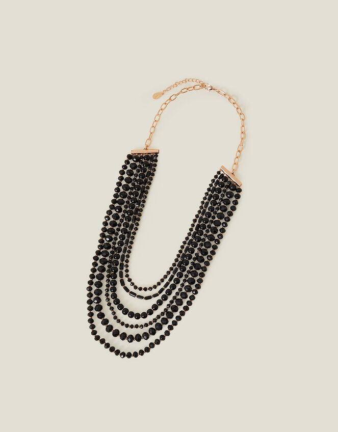 Chunky Bead Multirow Necklace, , large