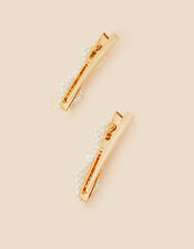 Pearl Bow Salon Clips Set of Two , , large