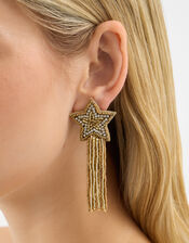 Beaded Shooting Star Drop Earrings, , large