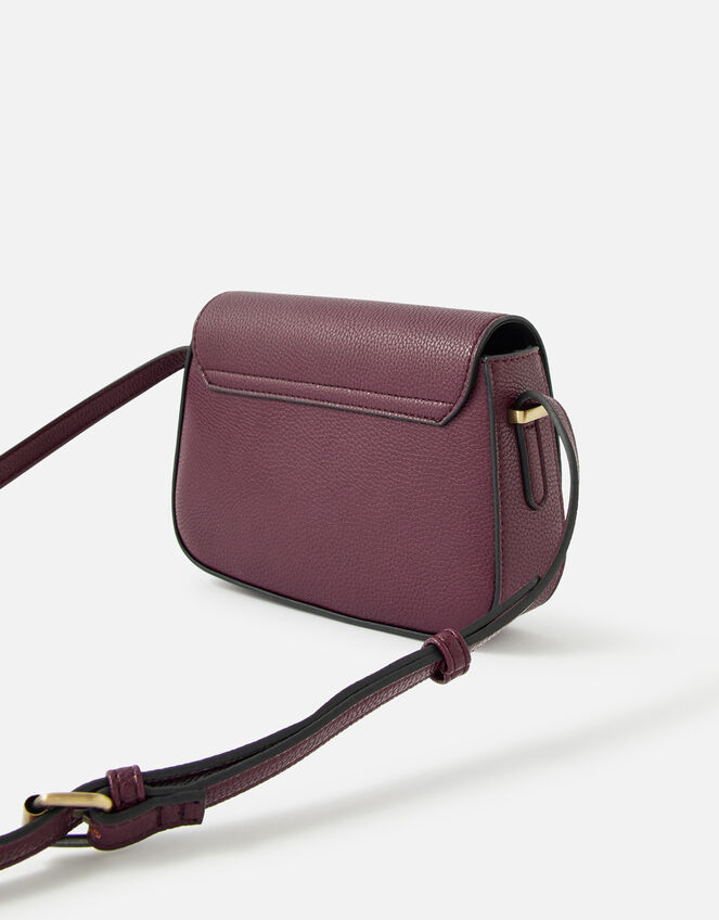 Bee Twist Lock Cross-Body Bag , Red (BURGUNDY), large