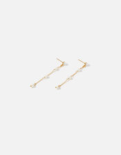 Pearl Long Drop Earrings, , large