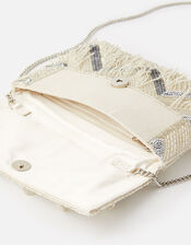 Shimmer Fringe Clutch Bag , , large