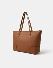 Plain Tote Bag, Tan (TAN), large