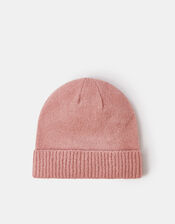 Plain Beanie Hat, Pink (PALE PINK), large