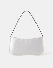 Satin Shoulder Bag, Ivory (IVORY), large