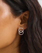 Infinity Pav&eacute; Drop Earrings, , large