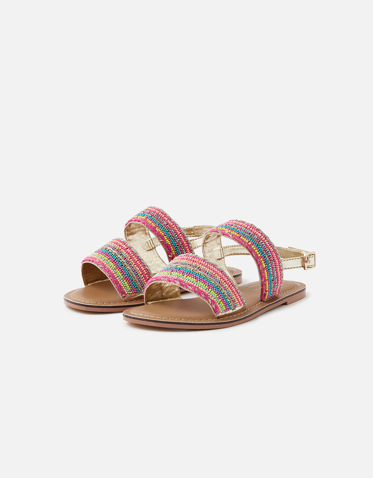 beaded slip on sandals