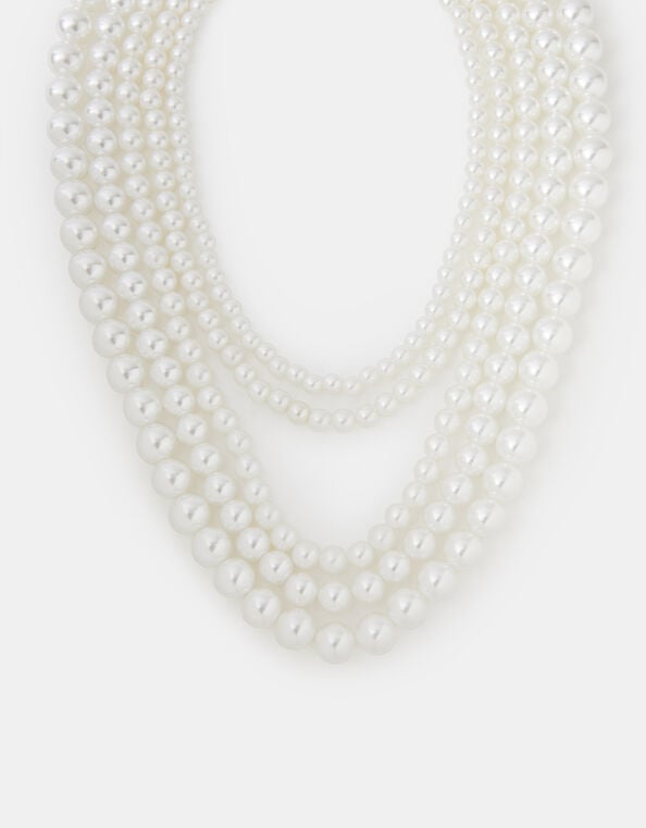 Layered Pearl Necklace, , large