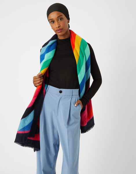 Rainbow Blanket Scarf, , large