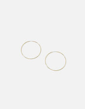 14ct Gold-Plated Medium Hoop Earrings, , large