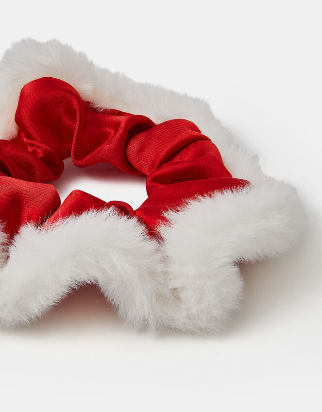 Fluffy Santa Hair Scrunchie, , large