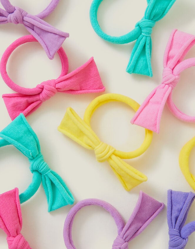 12-Pack Girls Mini Tie Hair Bands, , large