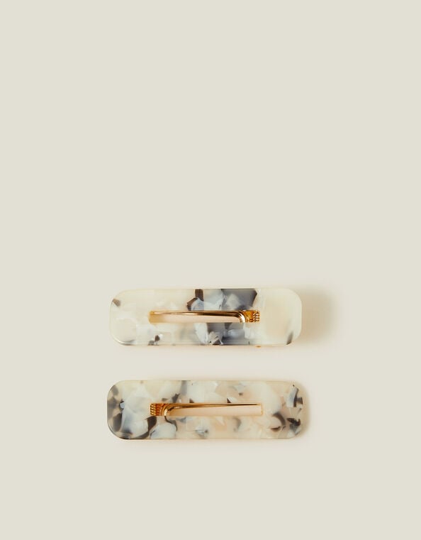 2-Pack Marble Resin Snap Clips, , large