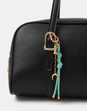 Stainless Steel Cowboy & Cord Bag Charm, , large