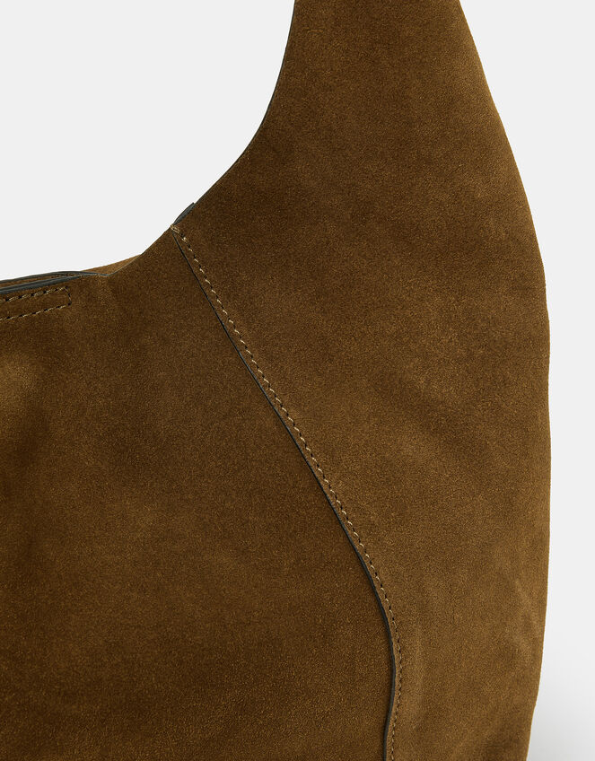 Large Suede Shoulder Bag, , large