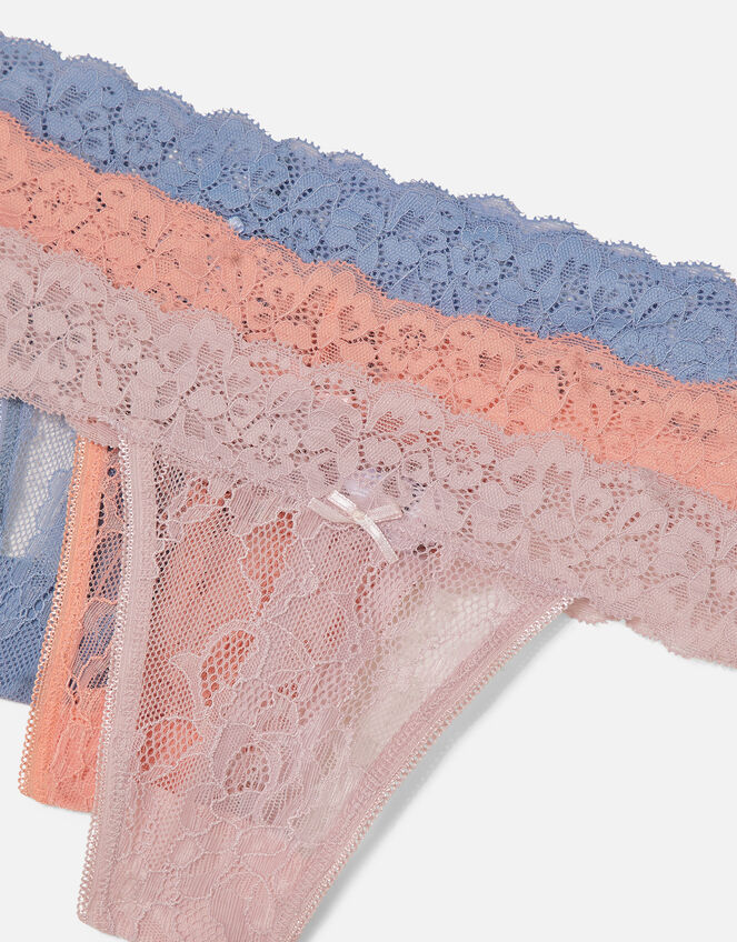 Lace Thong Multipack, Multi (BRIGHTS-MULTI), large