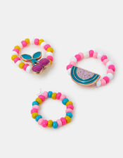 3-Pack Girls Fruit Beaded Rings, , large