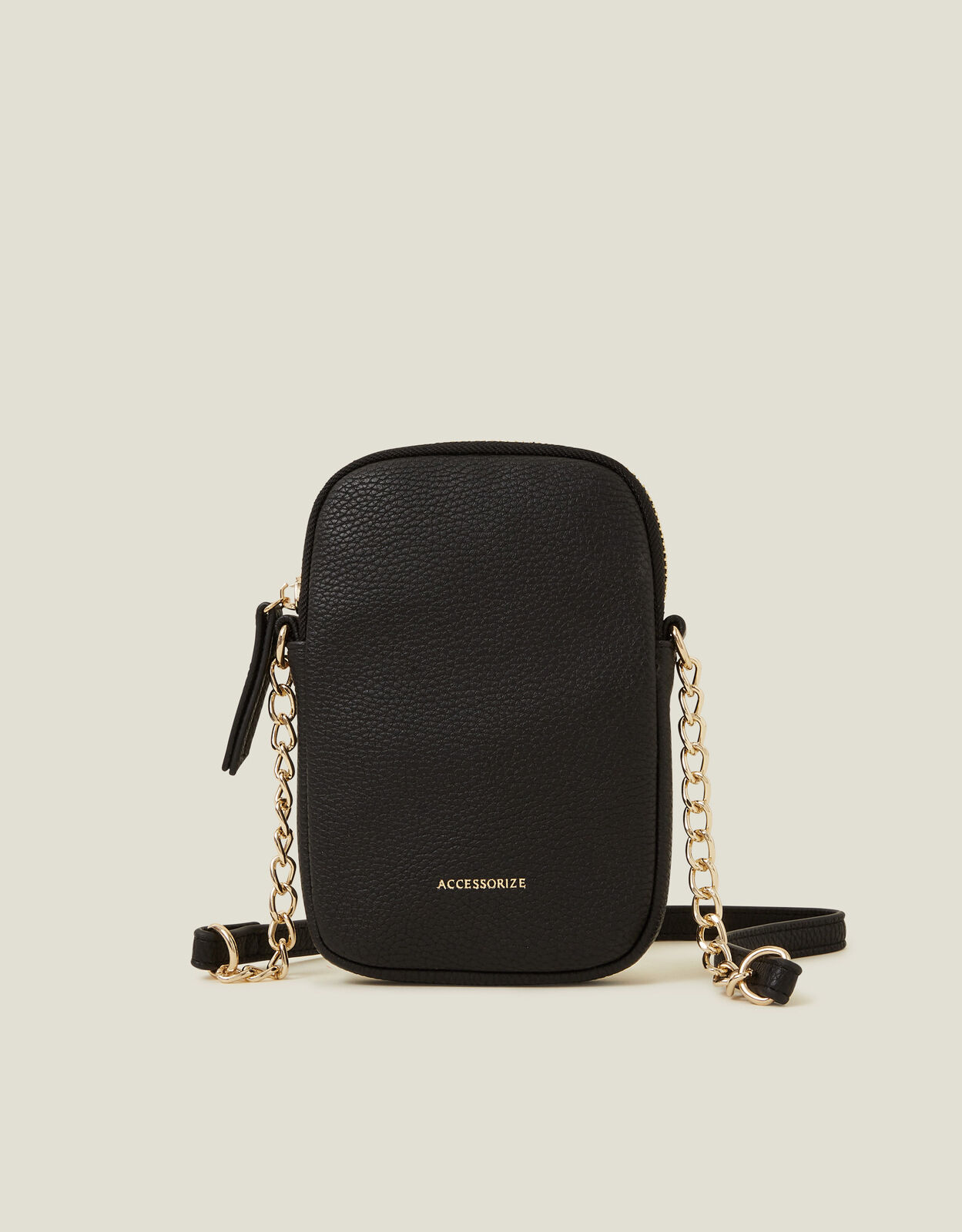 Small black bag with chain strap best sale