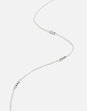 Sterling Silver Triple Bead Station Necklace, , large