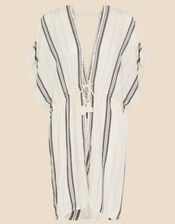 Metallic Stripe Kimono, Gold (GOLD), large